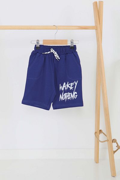 TOFİSA Boy's Navy Blue Printed Shorts - 27343
