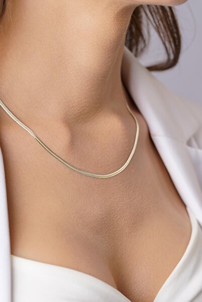 Fiyonk Kuyumculuk 14 Ayar Altın İtalyan Ezme Zincir Kolye