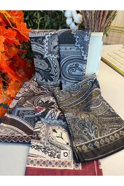 Oxygen Scarfs En 5-Piece Ethnic Patterned Cotton Silk Hijab Shawl – Advantageous Set
