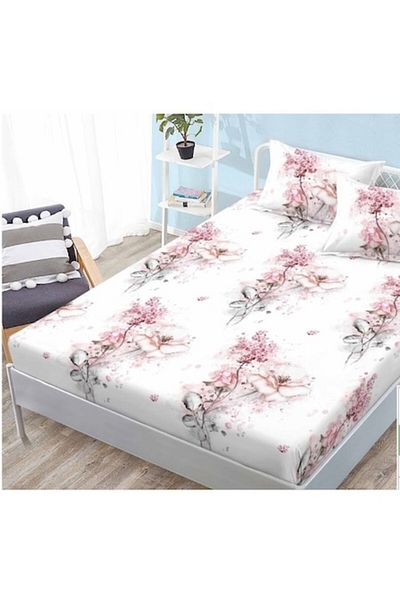 OEM Bed Sheet and Pillow Covers, Finet, 3 pieces, 1 person, 160x200cm, flower print, multicolor