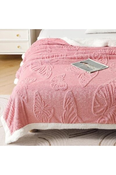 OEM Patura Imblanita, Cocolino, Fluturi 3D Elegant, 200x230cm, Roz