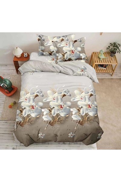 OEM Bed Linen Set, Finet, 3D Multiplied Print, 4 Pieces, Single, 155x200cm, Multicolor Floral