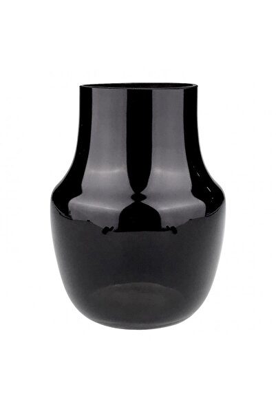 OEM Glass Vase with Narrow Neck, 15X20 cm, Black