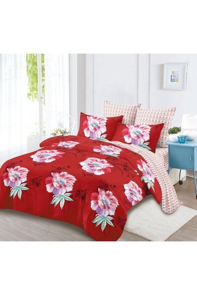 OEM Bed Linen Set, Finet, 6 Pieces, 2 People, 230x250cm, Floral Print, Multicolor