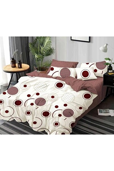 OEM Double Bed Set with Circles Print, 6 Pieces, 245x250cm, Finet, Multicolor