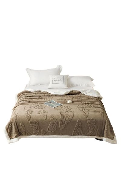 OEM Patura Imblanita, Cocolino, Fluturi 3D Elegant, 200x230cm, Maro