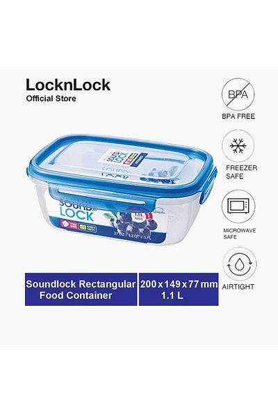 locknlock Food Container with Clip Lock - 1.1 L