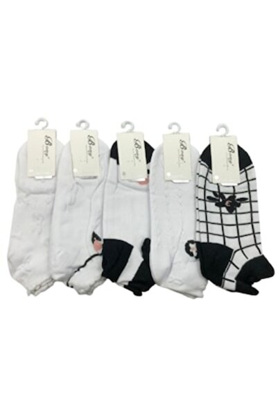 bony Set 20 șosete pentru femei multicolore cu modele alb-negru 35-41 EU