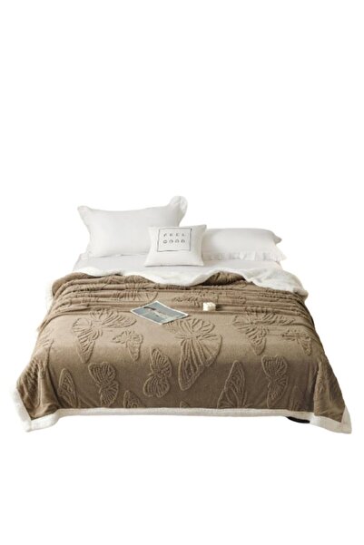 OEM Patura Imblanita, Cocolino, Fluturi 3D Elegant, 200x230cm, Maro