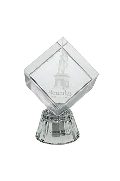 OEM Cub de sticlă cu LED, Hercules, 5x8 cm, transparent