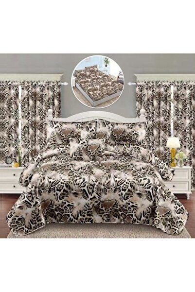 OEM Lenjerie si Draperii, 8 Piese, Cearsaf cu Elastic, 2 persoane, Finet Eleg...