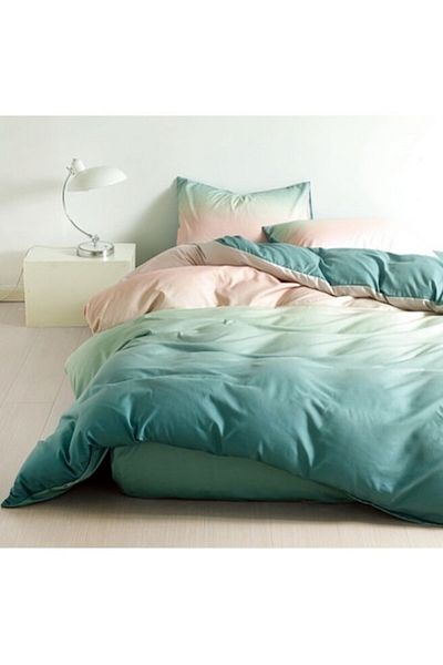 OEM Bed Linen, Finet, Gradient, 4 pieces, Single Person, 155x200cm, Duck Egg Green-Beige
