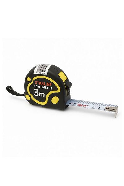Starline 390W 3M METRUL DE BĂTĂLĂ NEGRU GALBEN COMBINARE DE CULOARE CU MECHANISME DE STOP