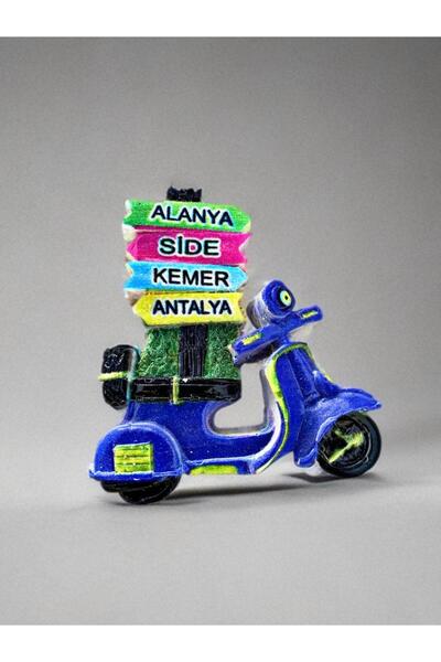 Mundy ALANYA / SİDE / KEMER / ANTALYA Temalı Kabartma Polyester Magnet. 6,5cm...