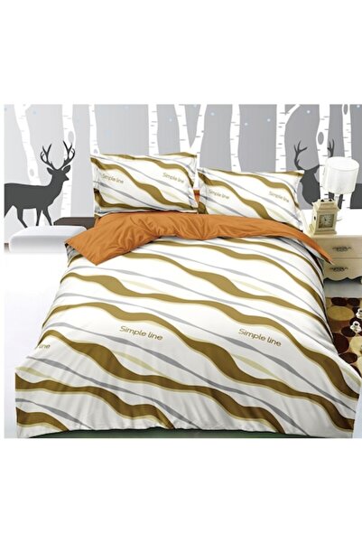 OEM Lenjerie de pat dublă cu elastic, 4 piese, 2 persoane, 180x200cm, imprime...