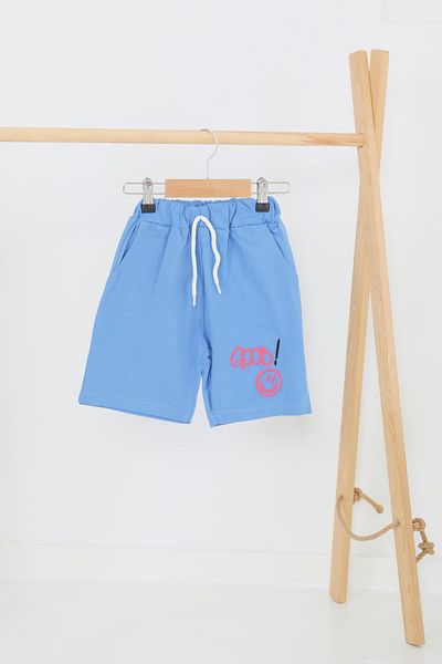 TOFİSA Girl's Blue Printed Shorts - 27460