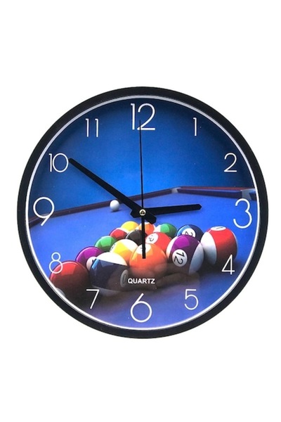 OEM Ceas de Perete, Plastic, Biliard, 30x30cm, Multicolor, M1