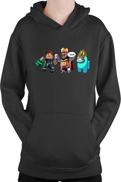 OEM Hanorac Copii Clash Royale Among Sus Caution Minecraft Steve