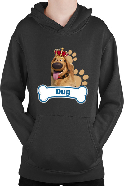 OEM Детски суичър с качулка Dug Days King Bone Paws Fluffy Funny