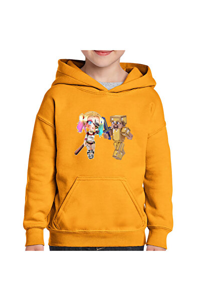 OEM Hanorac copii Joker Harley Quinn Minecraft Gold Skin