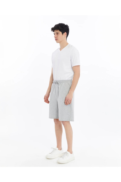 defys Мъжка тениска с V-образно деколте, къс ръкав, редовна кройка, бяла