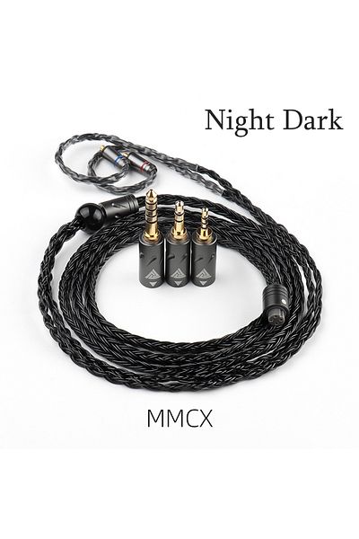 Choice Black MMCX QKZ Q1 MAX 16 Stand 352 Cores OFC Silver Plated MMCX QDC KZ C Pin Earphone Upgrade Cable