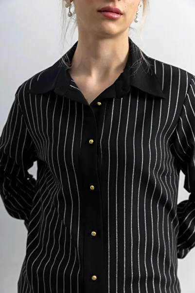 TUĞBA ERGÜL Women's Striped Oversized Tunic