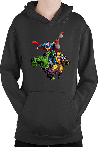 OEM Hanorac Copii Hulk Wolverine Superman Marvel Super Powers Heroes