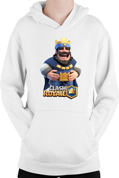 OEM Hanorac Copii Clash Royale King Laugh Player Blue Side Gold