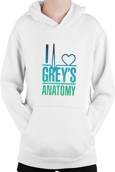 OEM Hanorac Copii Grey Anatomy Logo Heart Love Medics Gradient