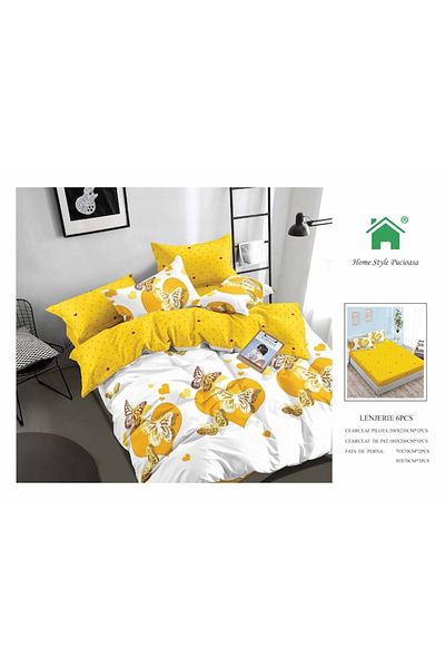OEM Double Bed Linen Set, 6 Pieces, Multicolor, M24