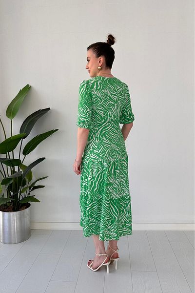 MaziButik Zebra Wrap Dress Green