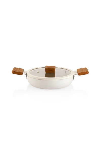 Schafer Ceremonial Ceramic Covered Sahan 22 Cm-Cream