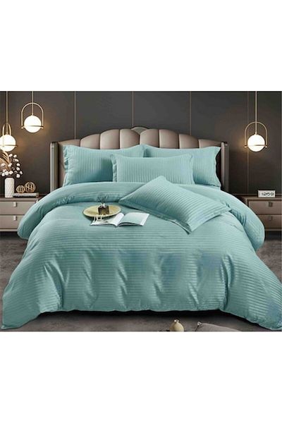 JOJO HOME Double Bedding Set, Jojo Home, Damask, 4 pieces, 1 person, 155x230cm, Duck Egg Green