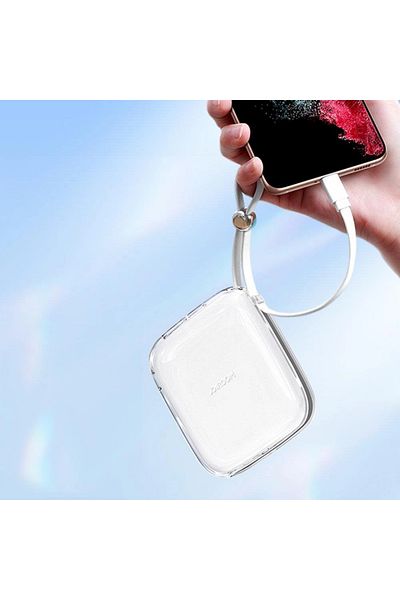 Joyroom Powerbank 10000mAh JR-L005 z kablem do iPhone Lightning i portem USB-A biały