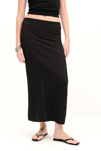 Addax Textured Midi Skirt E17420