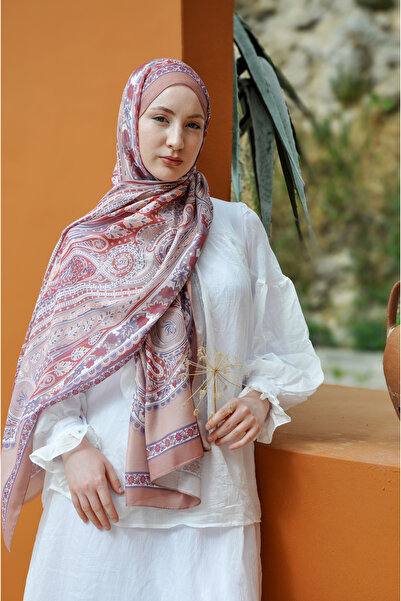 MSCARFS Bourri Pattern Cotton Voile Silk Shawl