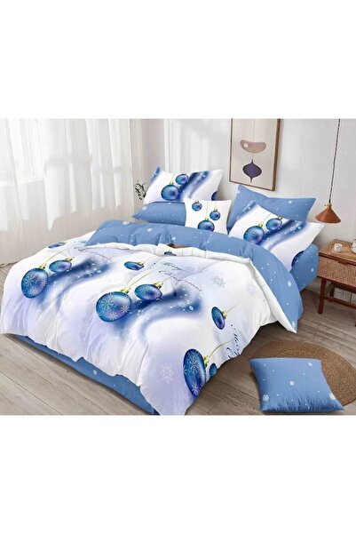OEM Christmas Bed Set, Finet, 6 Pieces, 2 Persons, 180x200cm, Multicolor, Shiny Baubles