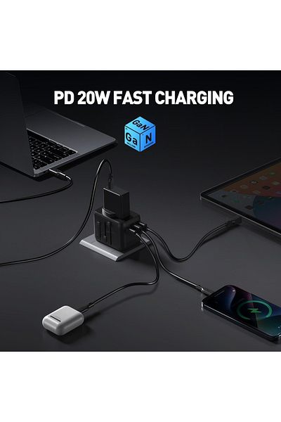 Joda 70W Multi-Port Travel Plug with GaN Technology - Black