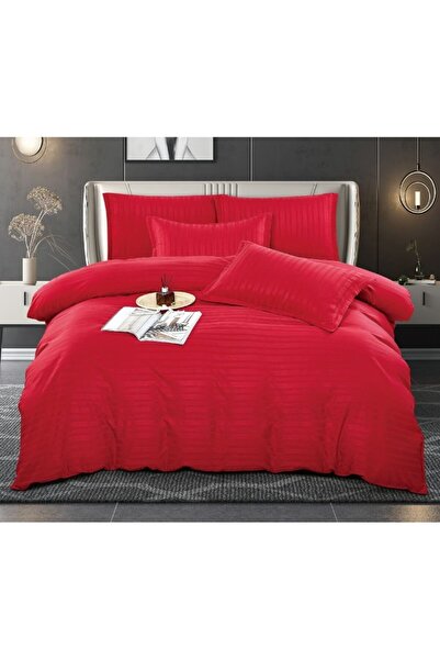 JOJO HOME Double Bed Set, Jojo Home, Luxury Damask, 6 pieces, 230x250cm, Red