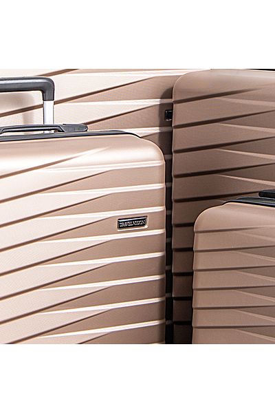 Travel Vision durable ABS 4 pcs luggage set, champagne