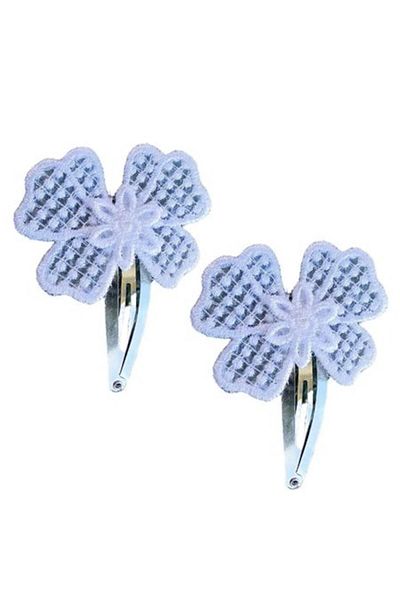 ARIALE Set 2 Clame Brodate Happy Ariale, alb