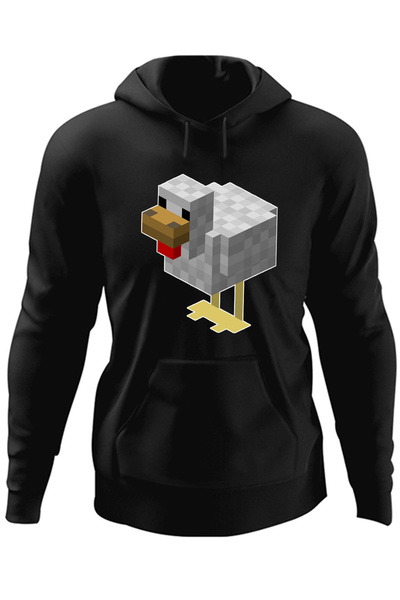 OEM Ανδρικό φούτερ με κουκούλα Minecraft με κοτόπουλο