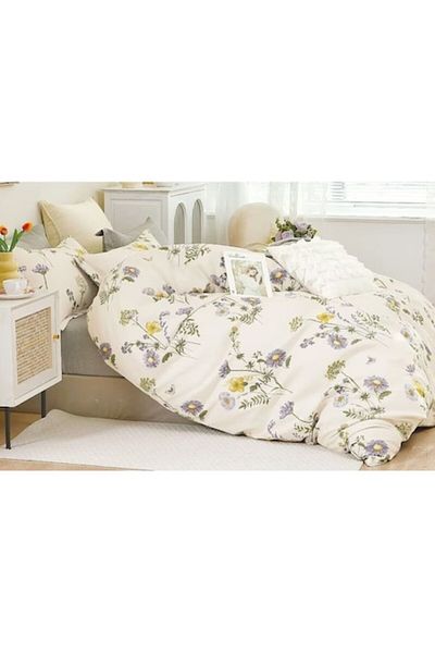 OEM Double Bed Linen, Talo, Finet, 6 Pieces, Multicolored Flowers Print, 230x245cm