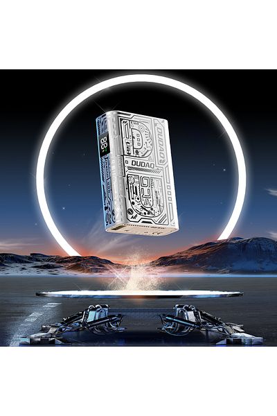 DUDAO Stylowy powerbank 10000mAh USB-A / USB-C 22.5W srebrny