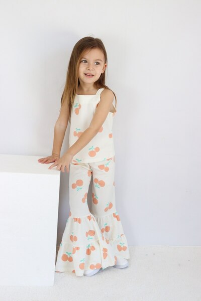 Genel Markalar Kız Çocuk Kolsuz Ispanyol Paça Yazlık Basic Takım 2-5 Yaş