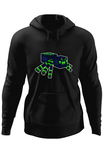 OEM Ανδρικό φούτερ Minecraft Green Spider