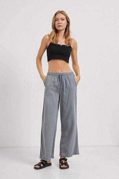 Arma Life Wide Leg Gabardine Trousers with Tassels