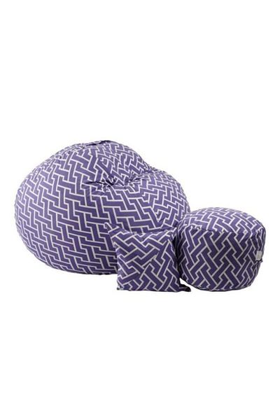 Pufrelax Set Fotoliu Matusalem cu Otoman (suport picioare) si Perna, Material Textil-Zippity Purple