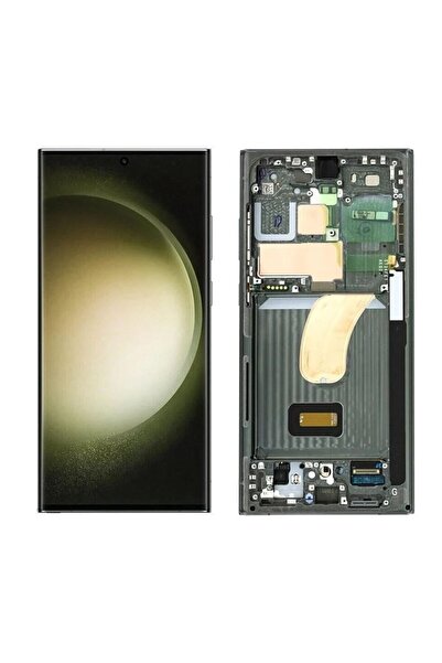 TamirCep Samsung S23 Ultra S918B İle Uyumlu Çıtalı Yeşil Ekran Lcd Dokunmatik